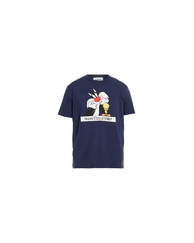 Iceberg T-SHIRT JERSEY LOONEY TUNES   - TOPS - T-shirtsauf YOOX.COM Marineblau