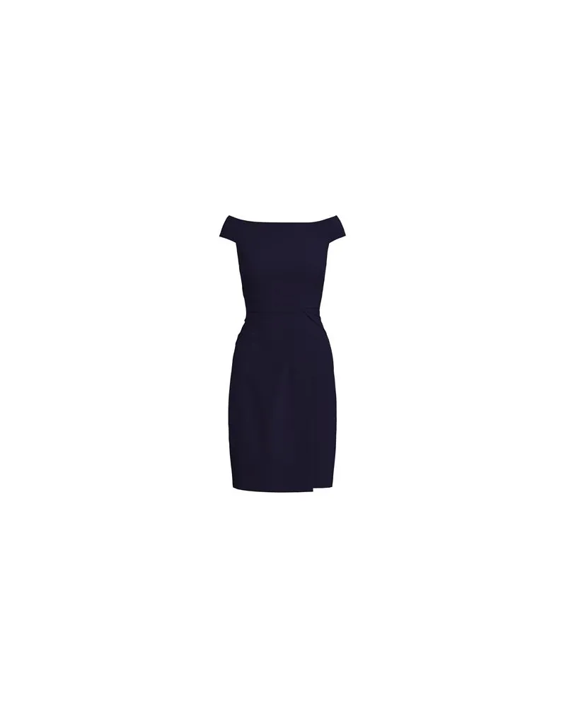 Ralph Lauren CREPE OFF-THE-SHOULDER DRESS  - KLEIDER - Mini-Kleiderauf YOOX.COM Marineblau