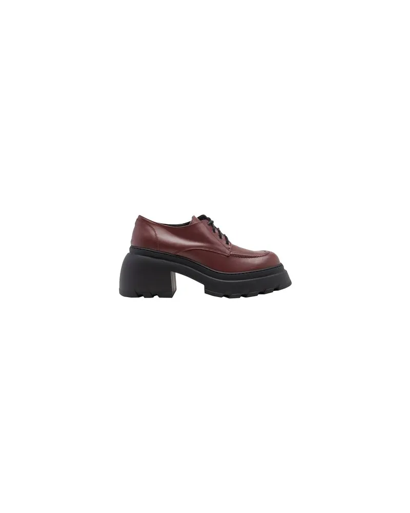 8 by Yoox LEATHER CHUNKY LACE-UP  - SCHUHE - Schnürschuheauf YOOX.COM Bordeaux