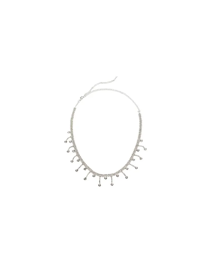 8 by Yoox EMBELLISHED RHINESTONES CHOKER  - SCHMUCK und UHREN - Halskettenauf YOOX.COM Silber