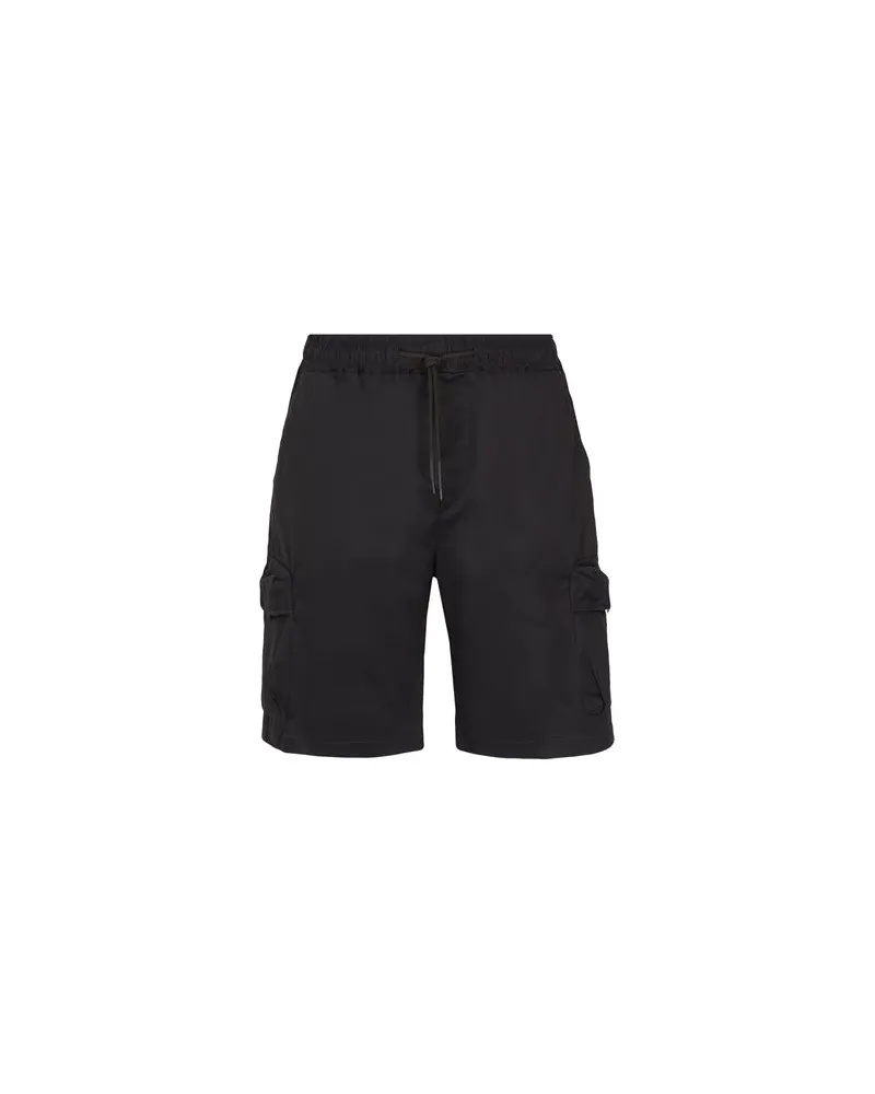 8 by Yoox COTTON WAISTBAND CARGO SHORTS  - HOSEN & RÖCKE - Shorts & Bermudashortsauf YOOX.COM Schwarz