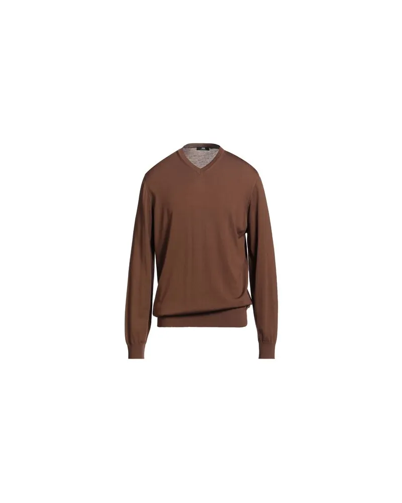 Alpha Studio THE FINE ESSENTIALS - STRICKWAREN - Pulloverauf YOOX.COM Braun