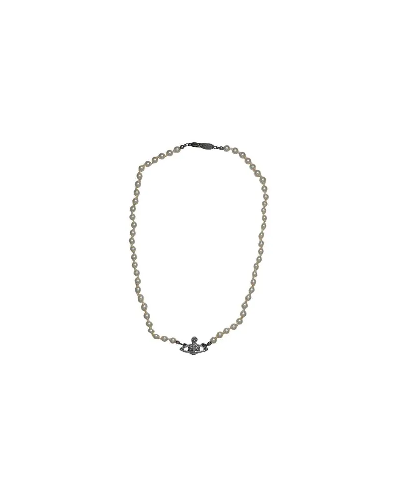 Vivienne Westwood MAN. MINI BAS RELIEF PEARL NECKLACE  - SCHMUCK und UHREN - Halskettenauf YOOX.COM Silber