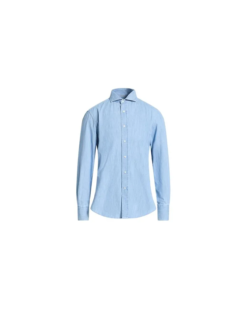 Brunello Cucinelli TOPS - Jeanshemdenauf YOOX.COM Blau