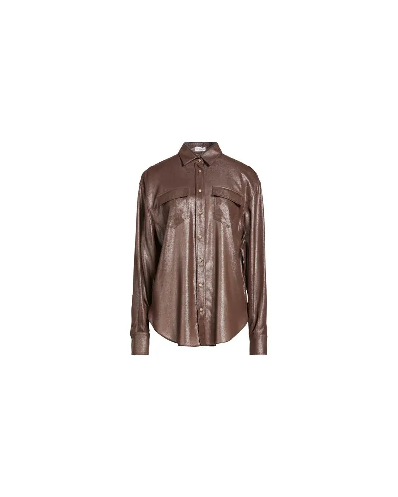 Brunello Cucinelli TOPS - Hemdenauf YOOX.COM Dunkelbraun