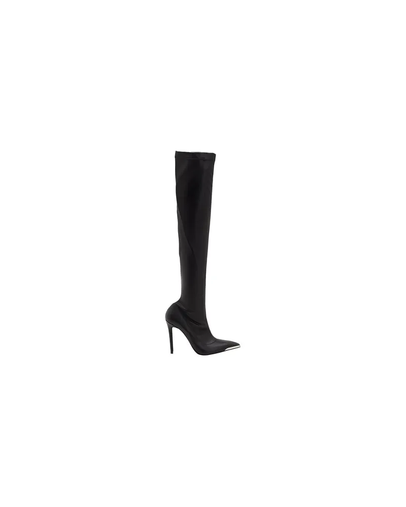 8 by Yoox STRETCH POINTY-DETAIL HIGH BOOTS  - SCHUHE - Stiefelauf YOOX.COM Schwarz