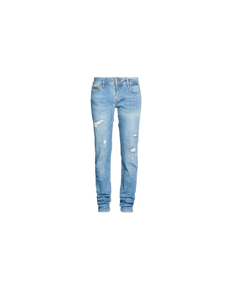 Philipp Plein HOSEN & RÖCKE - Jeanshosenauf YOOX.COM Blau