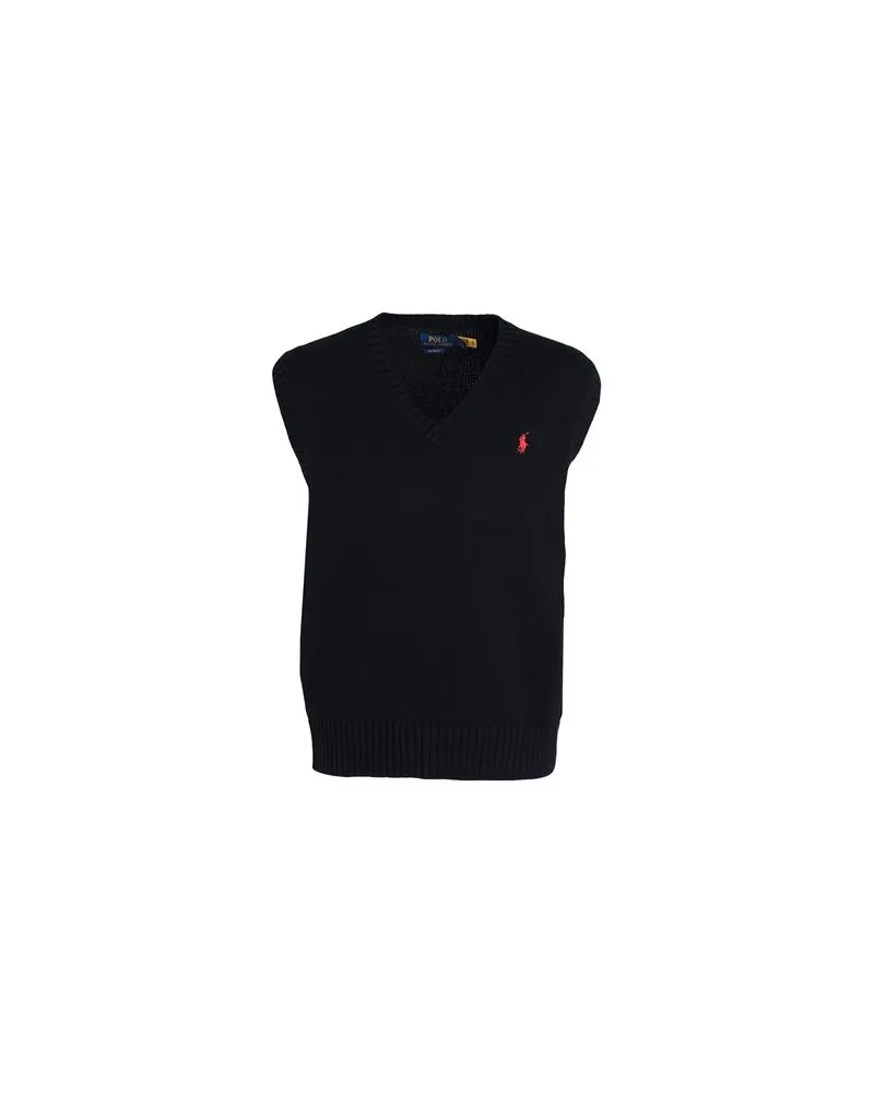 Ralph Lauren BIG FIT COTTON SWEATER VEST  - STRICKWAREN - Pulloverauf YOOX.COM Schwarz