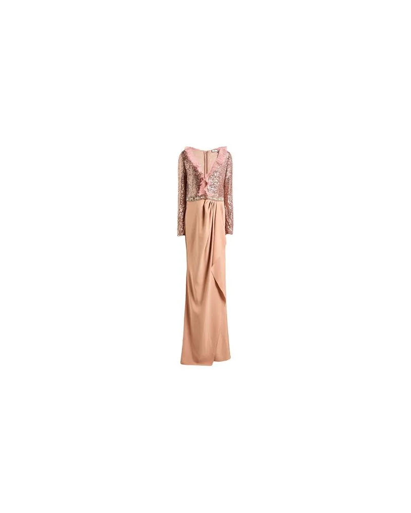 Elisabetta Franchi KLEIDER - Maxi-Kleiderauf YOOX.COM Antikrosa