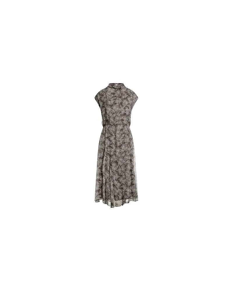 Brunello Cucinelli KLEIDER - Midi-Kleiderauf YOOX.COM Maulwurfsgrau