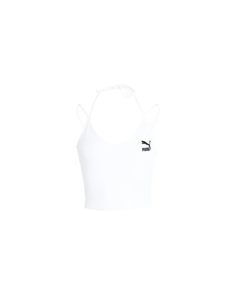 Puma Classics Ribbed Crop Top  - TOPS - Topsauf YOOX.COM Weiß