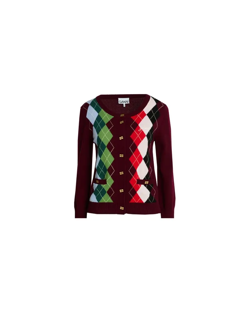 Ganni STRICKWAREN - Strickjackenauf YOOX.COM Bordeaux