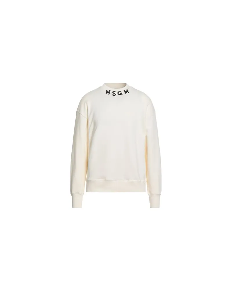 MSGM TOPS - Sweatshirtsauf YOOX.COM Cremeweiß