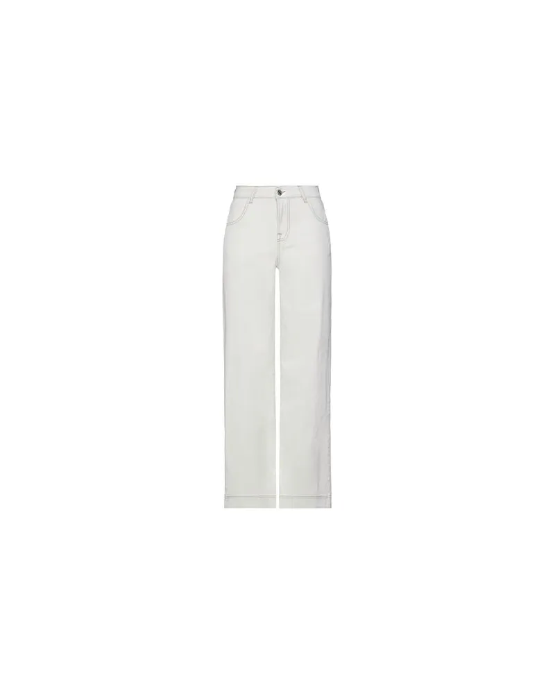 Twin-Set HOSEN & RÖCKE - Jeanshosenauf YOOX.COM Elfenbein