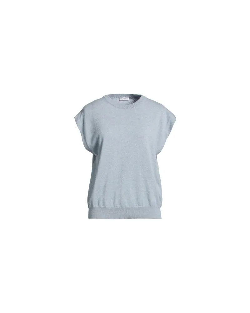 Brunello Cucinelli STRICKWAREN - Pulloverauf YOOX.COM Himmelblau