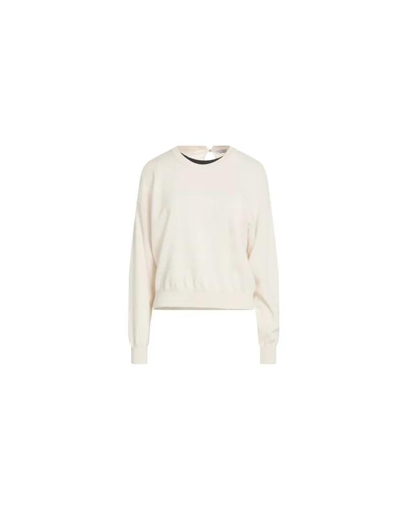 Brunello Cucinelli STRICKWAREN - Pulloverauf YOOX.COM Cremeweiß