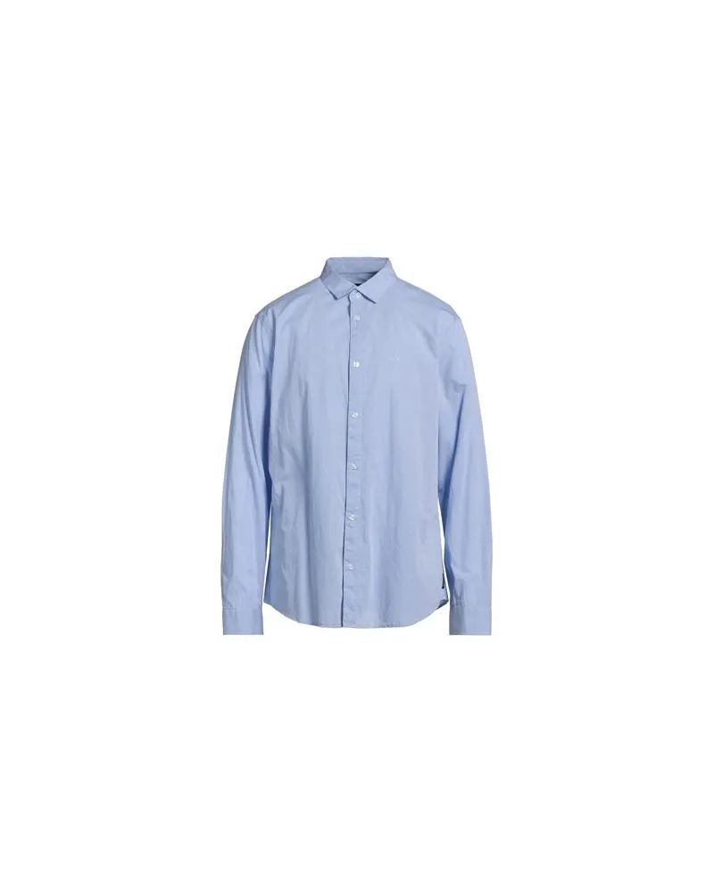 Armani Exchange TOPS - Hemdenauf YOOX.COM Hellblau
