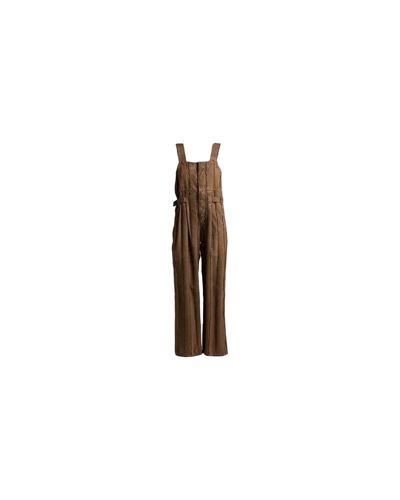 Uma Wang OVERALLS - Lange Overallsauf YOOX.COM Braun