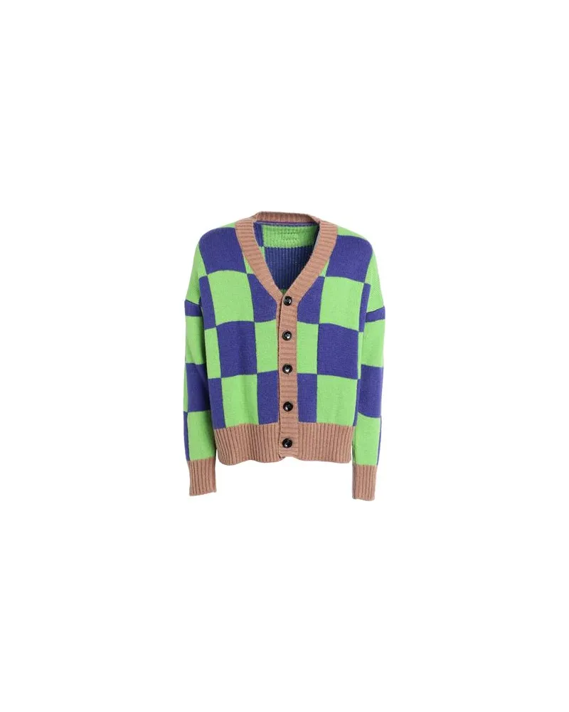 LC23 CHECKERED CARDIGAN  - STRICKWAREN - Strickjackenauf YOOX.COM Grün