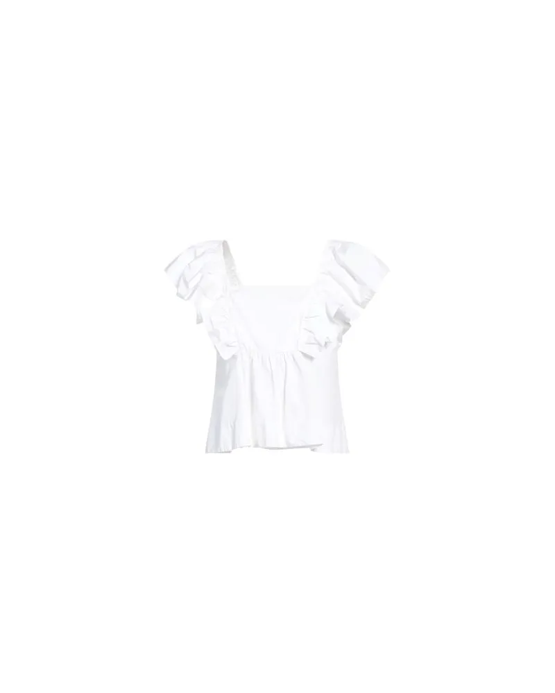Ganni TOPS - Topsauf YOOX.COM Weiß