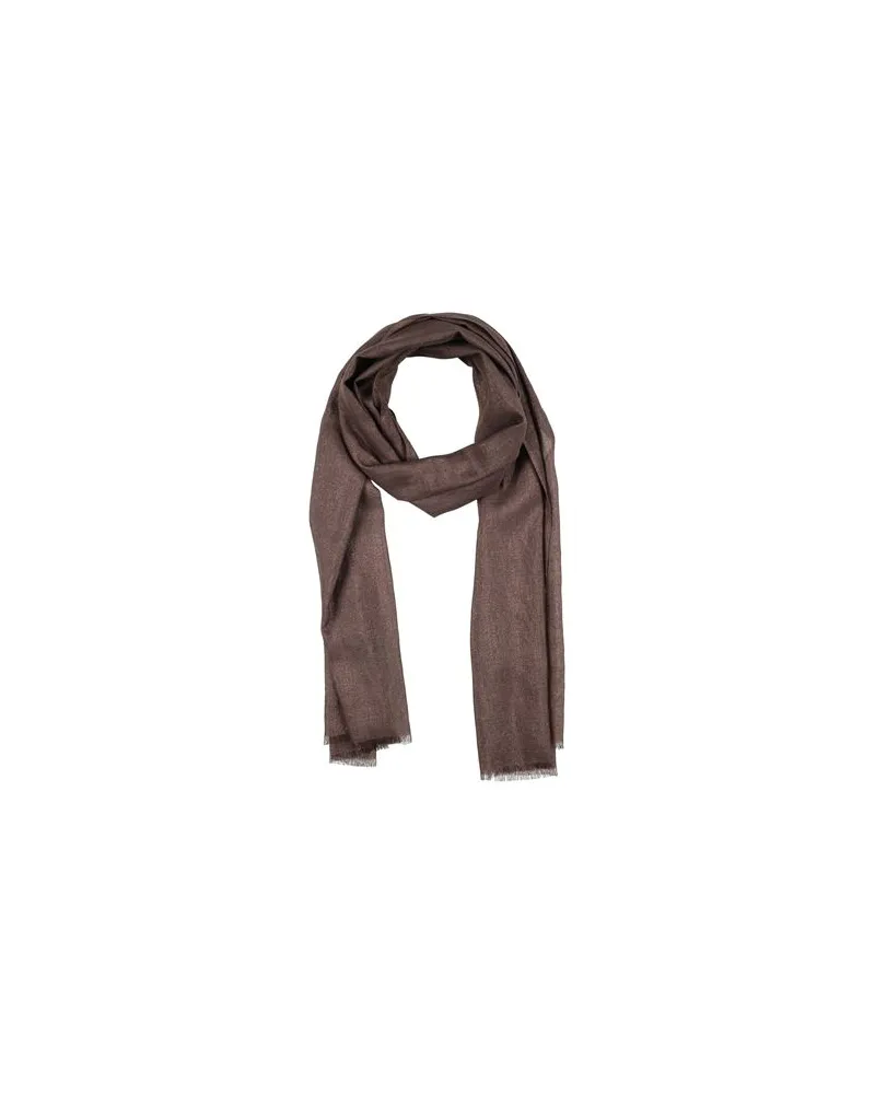 Brunello Cucinelli CASHMERE - ACCESSOIRES - Schalsauf YOOX.COM Dunkelbraun