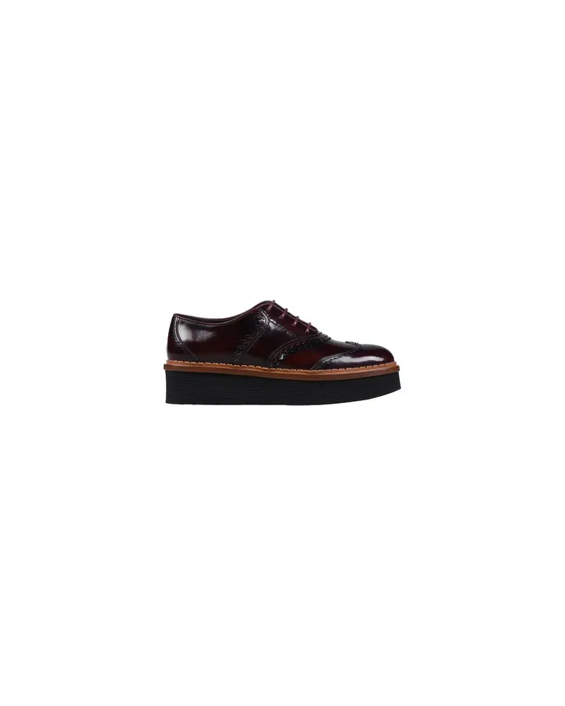 TOD'S SCHUHE - Schnürschuheauf YOOX.COM Bordeaux