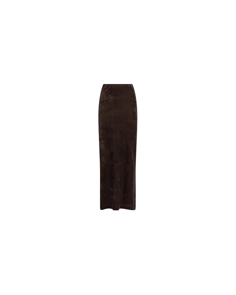 ALYSI CHOCOLAT - HOSEN & RÖCKE - Maxi-Röckeauf YOOX.COM Braun