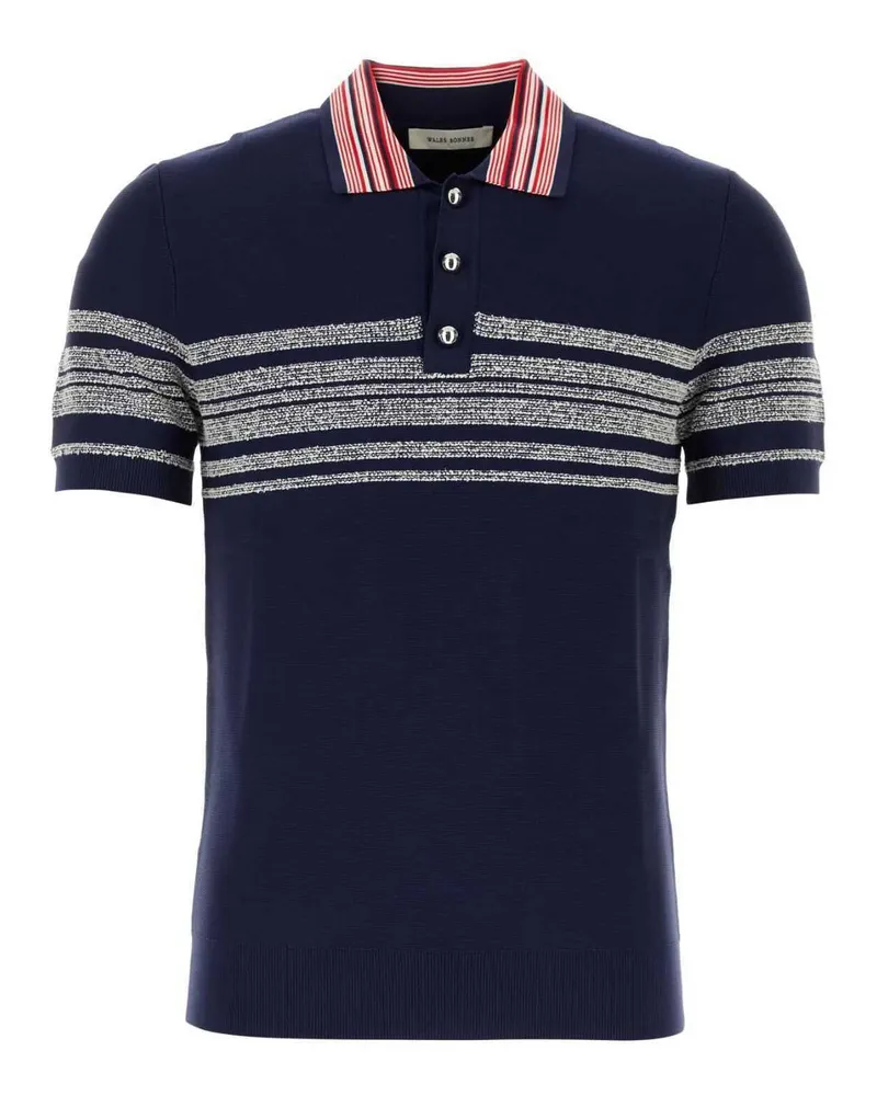 Wales Bonner Poloshirt Marineblau