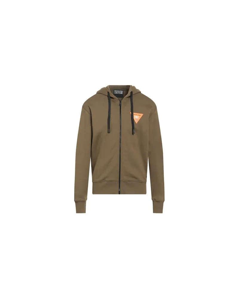 Versace Jeans TOPS - Sweatshirtsauf YOOX.COM Militärgrün