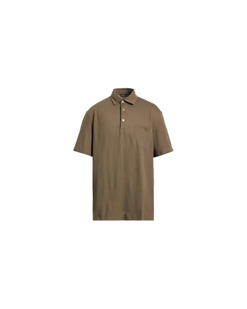 Ermenegildo Zegna TOPS - Poloshirtsauf YOOX.COM Khaki