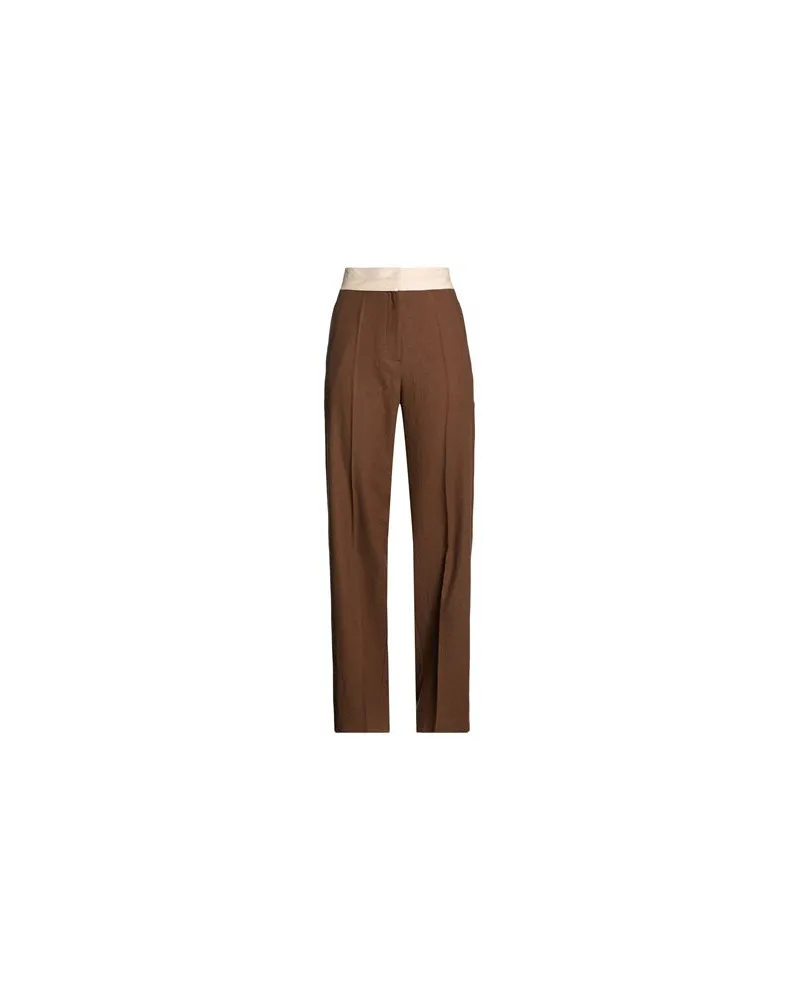 ALYSI CHOCOLAT - HOSEN & RÖCKE - Hosenauf YOOX.COM Braun