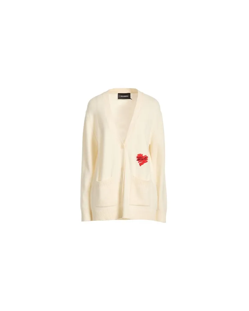 Karl Lagerfeld STRICKWAREN - Strickjackenauf YOOX.COM Elfenbein