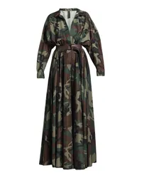 Norma Kamali Maxi-Kleid Militärgrün