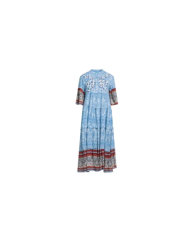 Iconique KLEIDER - Midi-Kleiderauf YOOX.COM Himmelblau