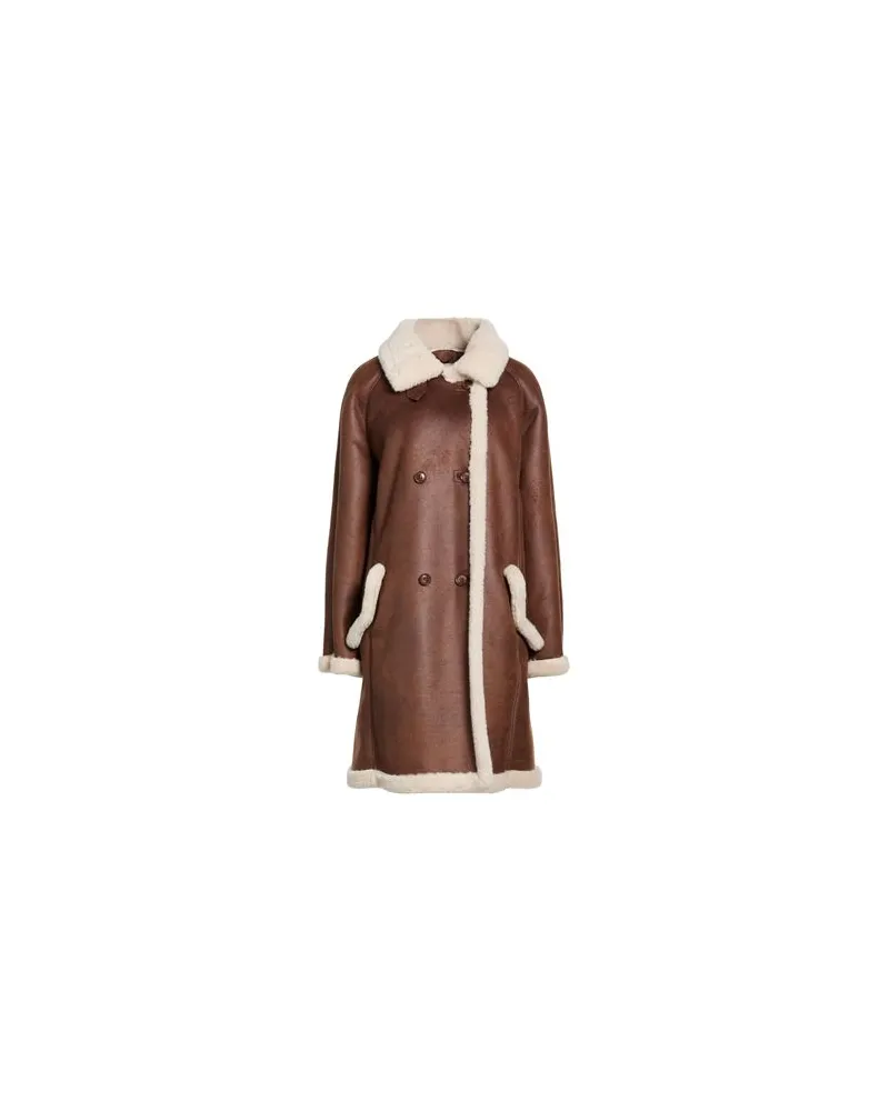 Twin-Set JACKEN & MÄNTEL - Mäntelauf YOOX.COM Schokobraun