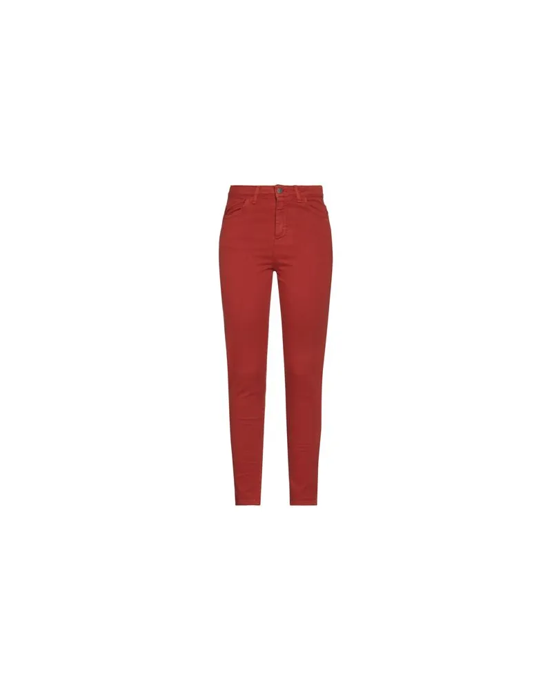 KONTATTO HOSEN & RÖCKE - Jeanshosenauf YOOX.COM Ziegelrot