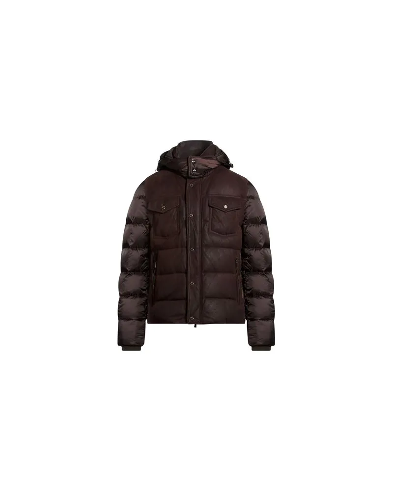MOORER JACKEN & MÄNTEL - Pufferjacken & Daunenjackenauf YOOX.COM Dunkelbraun