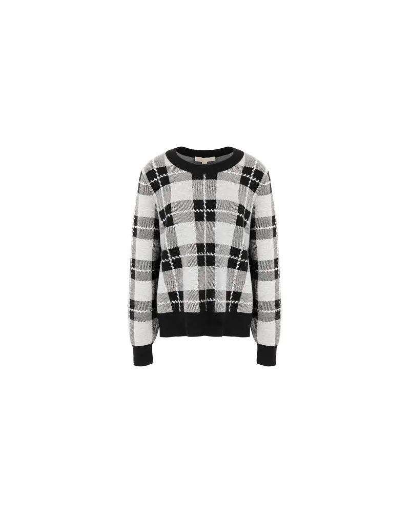 Michael Kors PLAID EMBELL LS SWEATER   - STRICKWAREN - Pulloverauf YOOX.COM Grau