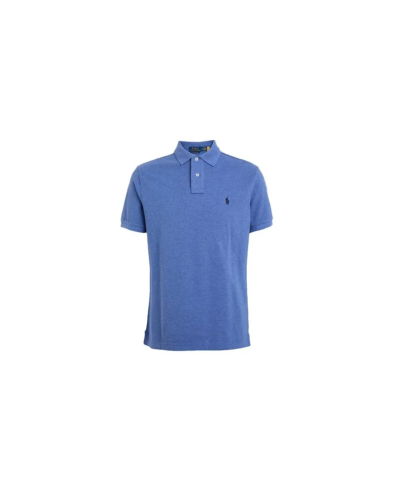 Ralph Lauren CUSTOM SLIM FIT MESH POLO SHIRT  - TOPS - Poloshirtsauf YOOX.COM Blau
