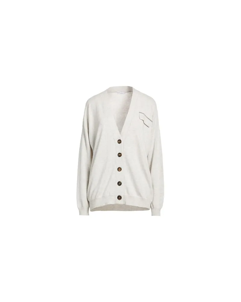 Brunello Cucinelli STRICKWAREN - Strickjackenauf YOOX.COM Hellgrau