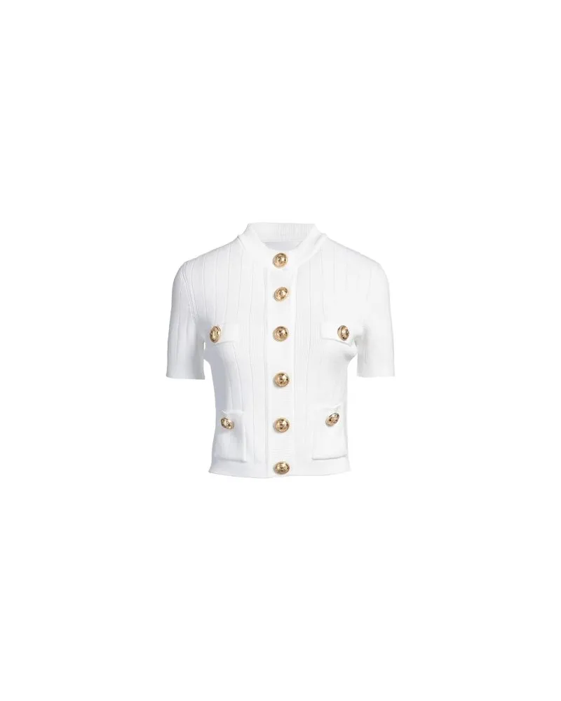 Balmain STRICKWAREN - Strickjackenauf YOOX.COM Weiß