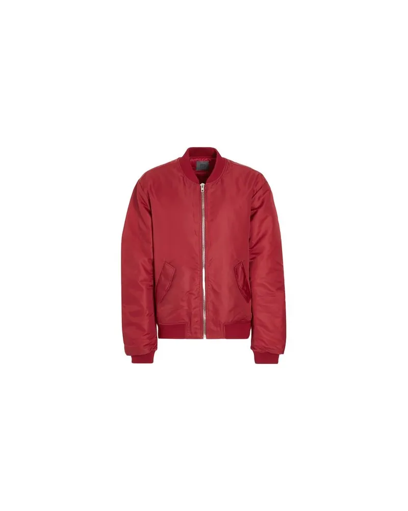 8 by Yoox RECYCLED POLYESTER BOMBER JACKET - JACKEN & MÄNTEL - Jacken und Anoraksauf YOOX.COM Ziegelrot