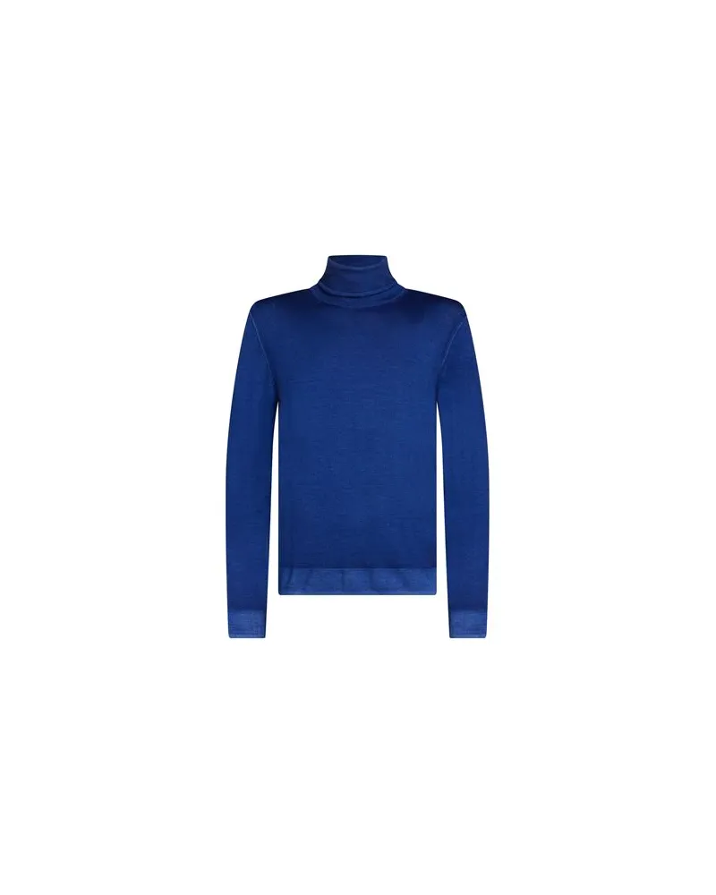 Paolo Pecora Milano STRICKWAREN - Rollkragenpulloverauf YOOX.COM Blau