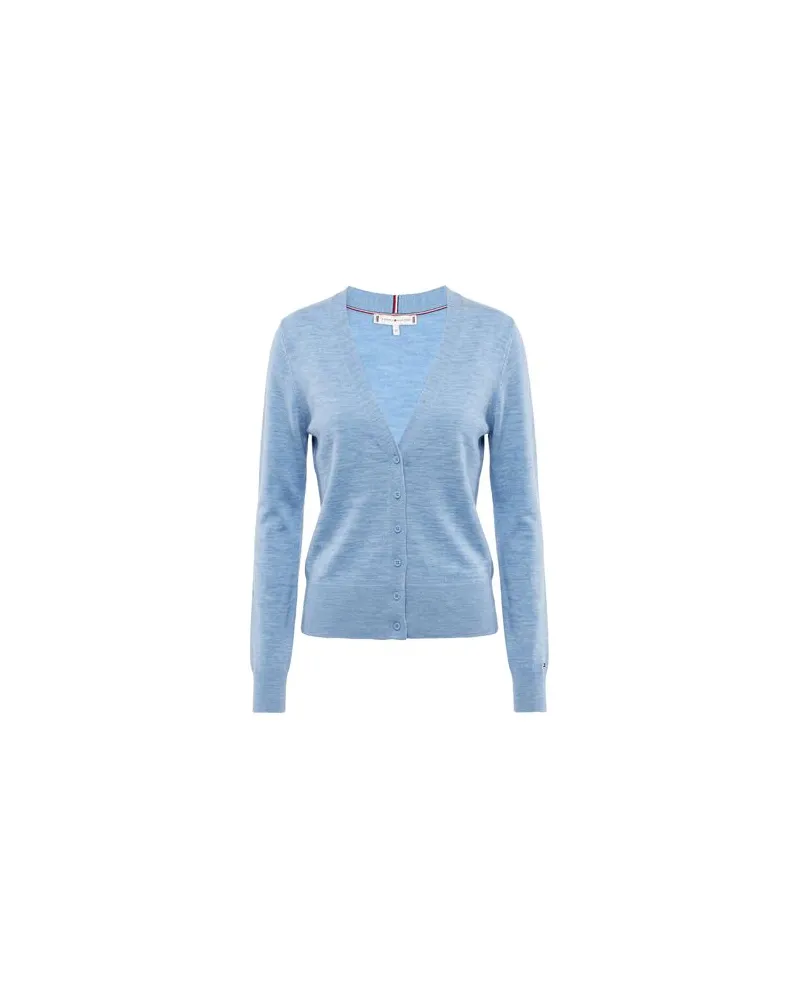 Tommy Hilfiger STRICKWAREN - Strickjackenauf YOOX.COM Hellblau