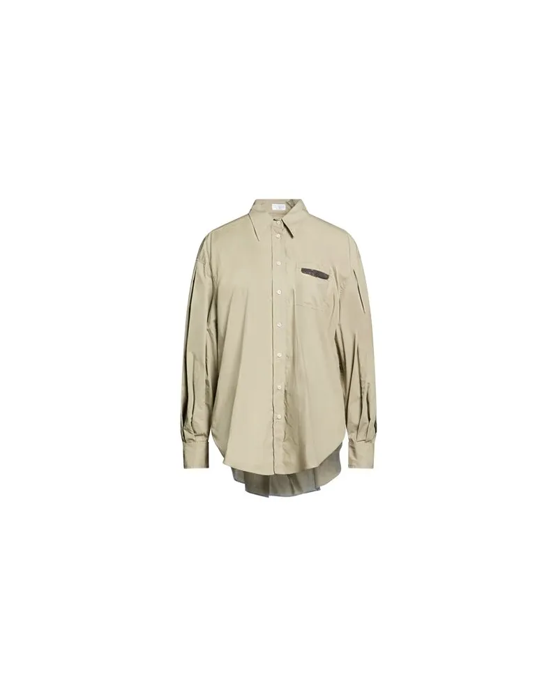 Brunello Cucinelli TOPS - Hemdenauf YOOX.COM Salbeigrün