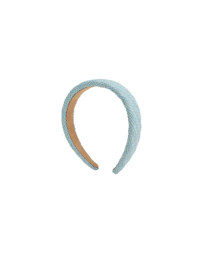 8 by Yoox CHECKED HEADBAND  - ACCESSOIRES - Haaraccessoiresauf YOOX.COM Himmelblau