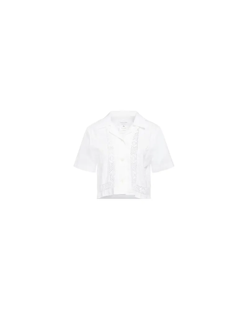 Marine Serre WHITE LINE - TOPS - Hemdenauf YOOX.COM Weiß