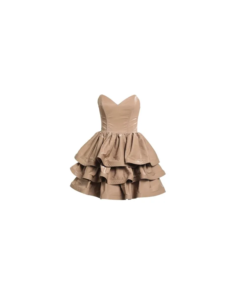 Elisabetta Franchi KLEIDER - Mini-Kleiderauf YOOX.COM Maulwurfsgrau