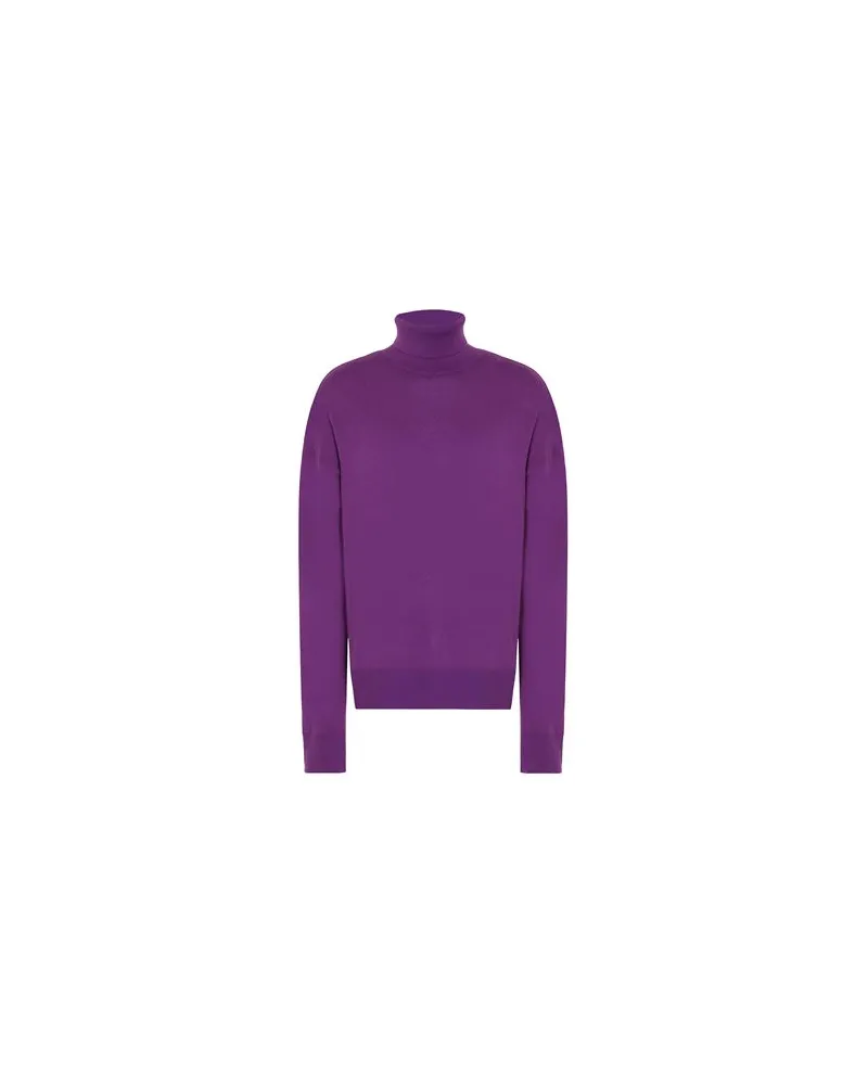 8 by Yoox KNIT RELAXED FIT ROLL-NECK  - STRICKWAREN - Rollkragenpulloverauf YOOX.COM Violett