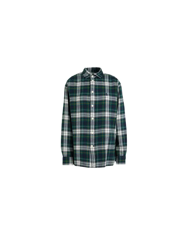 Ralph Lauren Relaxed Fit Plaid Cotton Shirt  - TOPS - Hemdenauf YOOX.COM Smaragdgrün